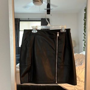 Express Leather Mini Skirt